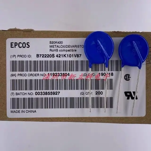 50ชิ้น/ล็อต V22ZT1P 22V 7มม.WIMA MKS4 0.1UF 100V P7.5MM 100NF 104 S20K625 B72220S621K101 100% ใหม่ original จัดส่งฟรี