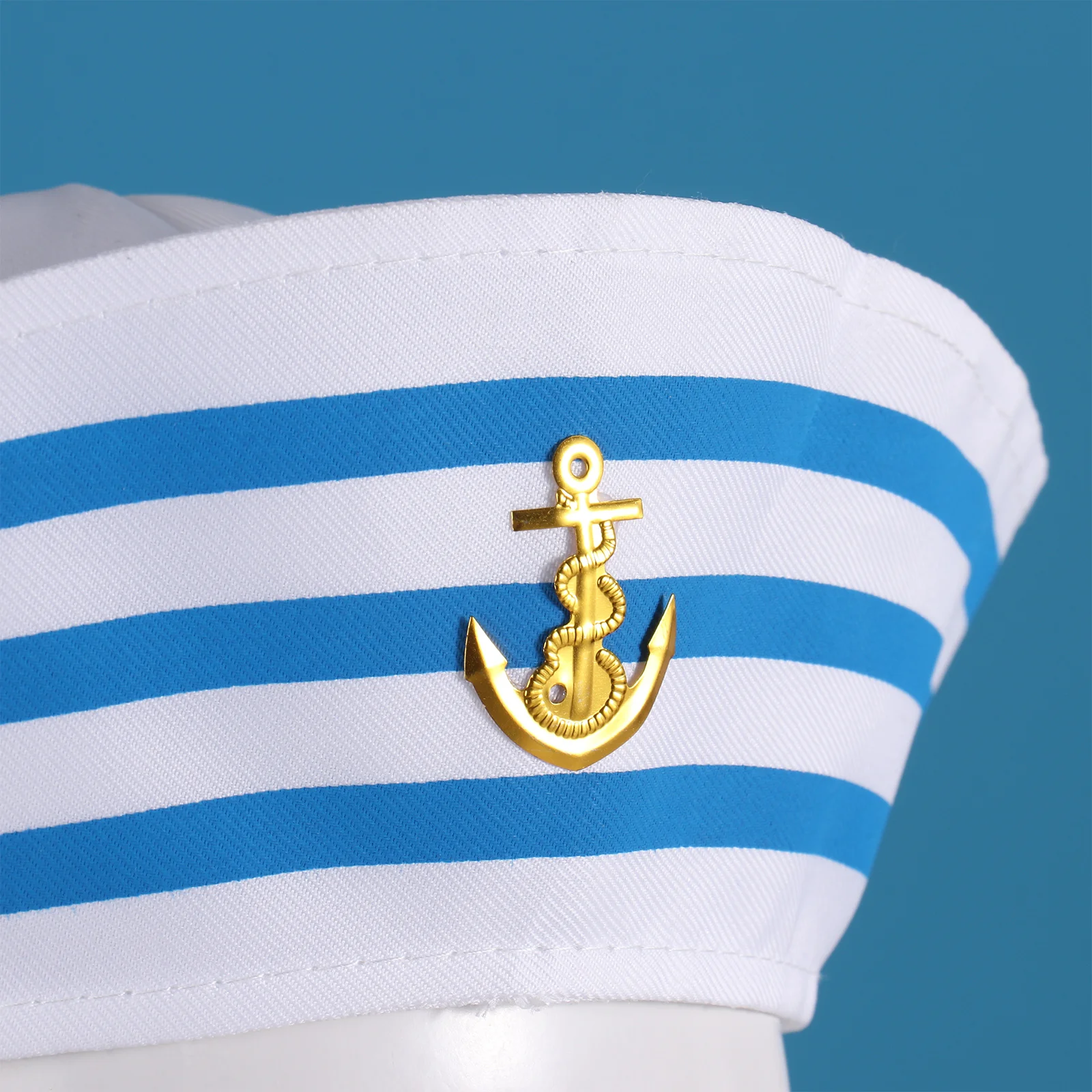 Adult Yacht Boat Ship Sailor Captain Hat Striped Navy Sailor Cap Marine Admiral Embroidered Captain's Cap Kids Cospaly Party Hat