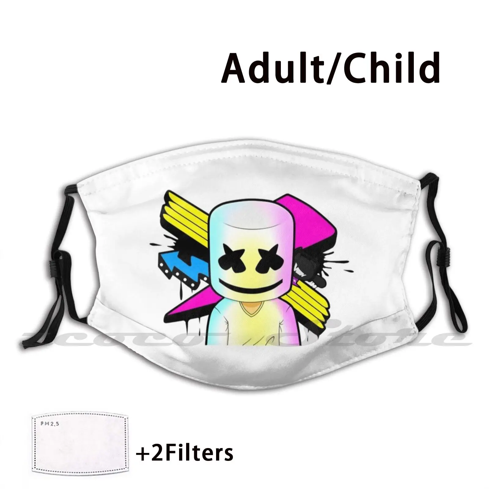 Filtro lavabile senza motivo personalizzato Pm2.5 maschera per bambini adulti Colorfull Stuff