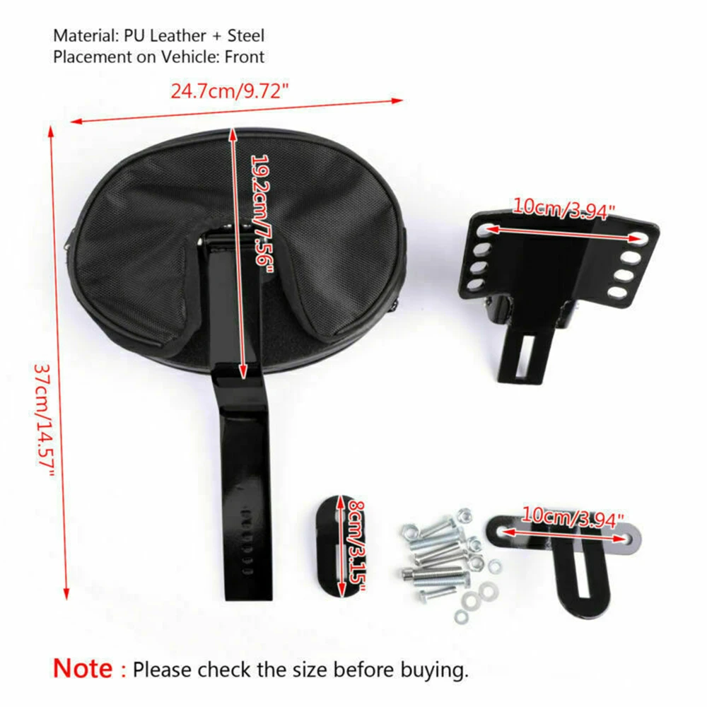 Adjustable Plug In Motorcycle Driver Rider Backrest Pad for Indian Chief Chieftain Roadmaster 2014-2019