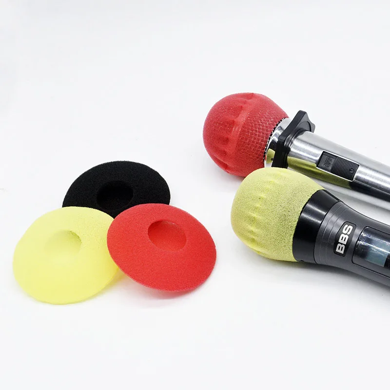 Windscreens Sponge For Microphone Replacement Cover Pads KTV Disposable Microphones Cap Foam Mic Protective 5bags/10pcs