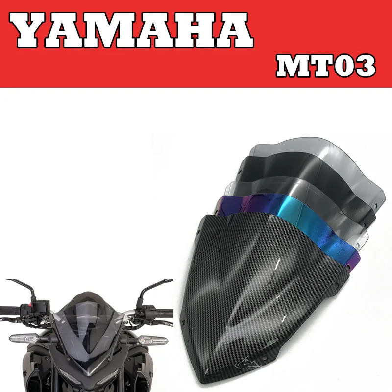 Motorcycle Sports Touring Front WindScreen Windshield Viser Visor Wind Deflector Fits For YAMAHA MT25 MT03 2020 2021 MT-25 MT-03