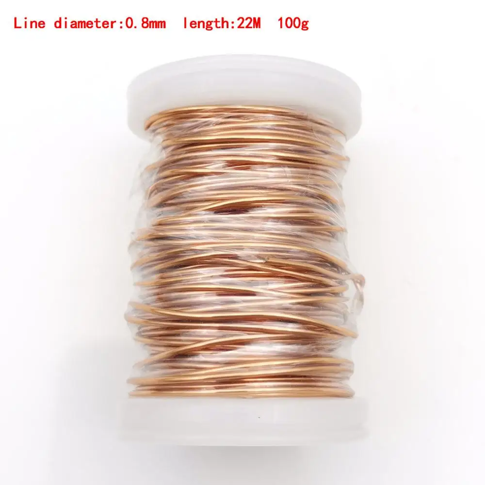 100g/Roll Polyurethane Enameled Copper Wire Electromagnetic Wire 0.1mm-1.3mm QA-1/155 2UEW For Transformer Wire Inductance coil