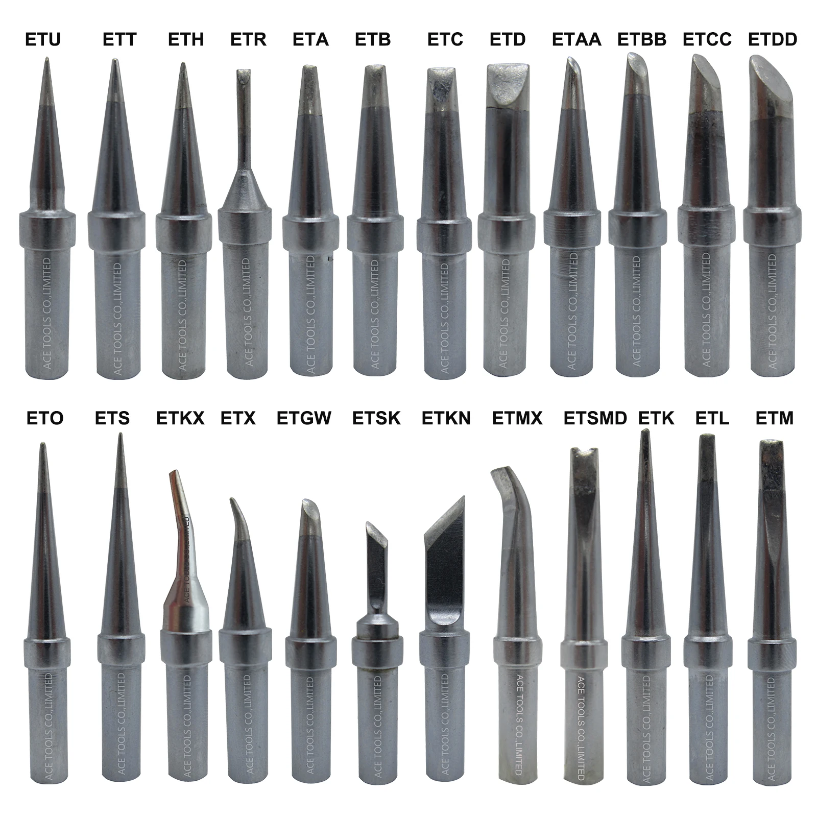 24 PCS ET Soldering Tip Replacement WELLER  Fit WES51 WESD51 WE1010NA WE1010 WE1010EU WTL1000S-0 PES51 PES50 LR21 LR20 Iron Bit