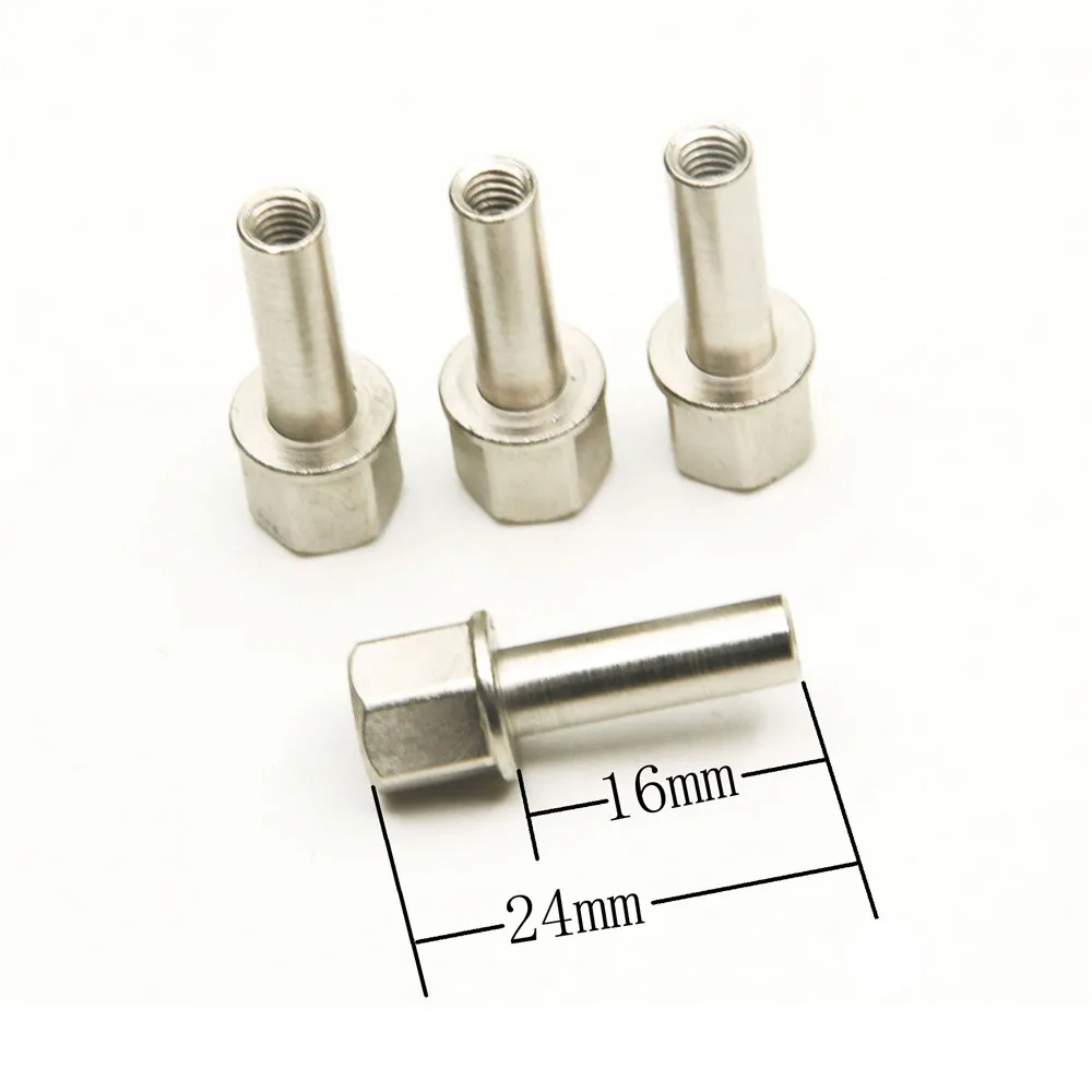 AXSPEED 4PCS 12mm Hex Wheel Hub Drive Adaptor Extension Column Metal Nut 15/20/25mm for 1/10 RC Crawler Axial SCX10 TRX4