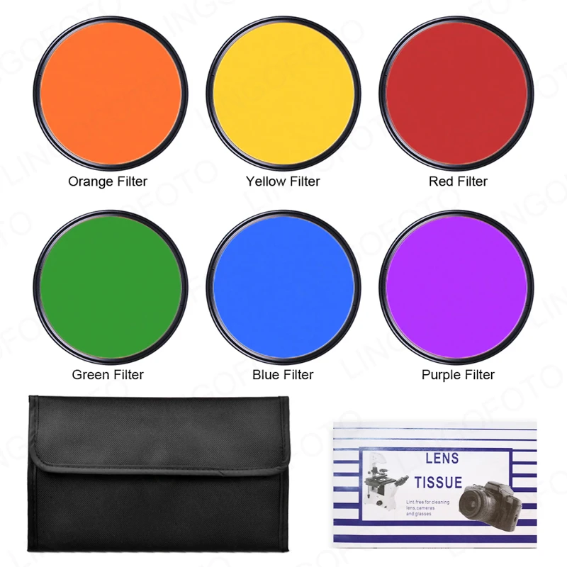 Filtro de lente de cámara 6 en 1 a todo Color para fotógrafo principiante