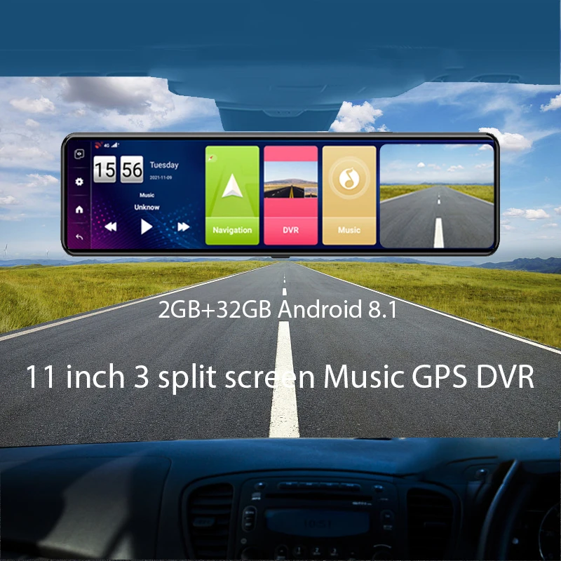 4G Car Smart Rearview Mirror Video Recorder 10.88