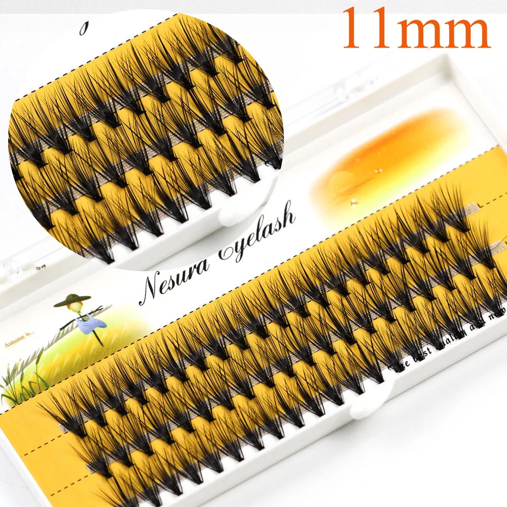 Grafting World 30D Fluffy and Deep Black Individual Eyelash Russia Cilia 60 Pcs Personal Make Up Eyelash Extension Clusters