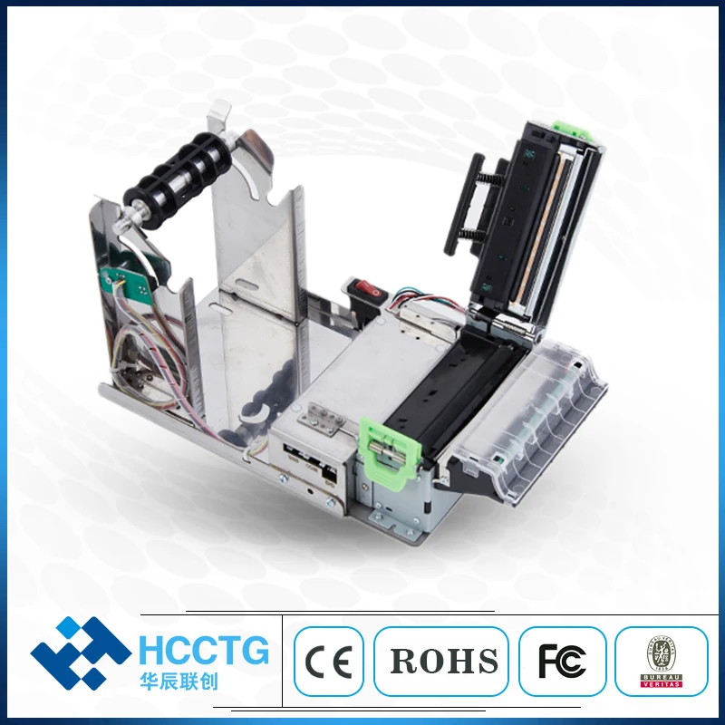 Side-opening thermal line guillotine auto cutter 200mm thermo ticket embedded kiosk receipt printer HCC-EU807