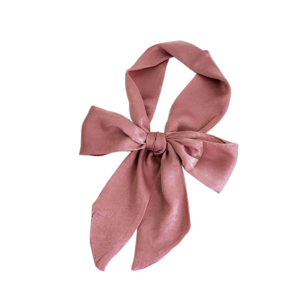 Fashion Small Long Silk Scarf For Women Pure Spring Autumn Summer Korea Joker Wrist Bag Ribbon Belt Headband Hair Neck ScarfS