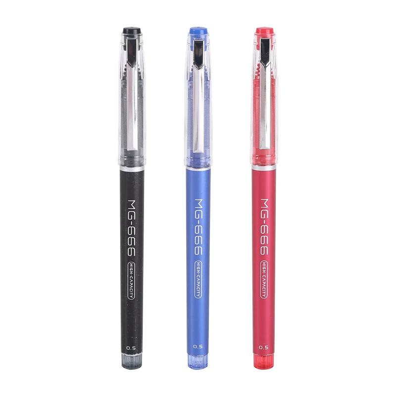 

M&G AGPB4501 Gel Pen MG-666 Gel Pen Carbon Black Pen Students Gel Pen Smooth 0.5 For Examinations 6/12PCS