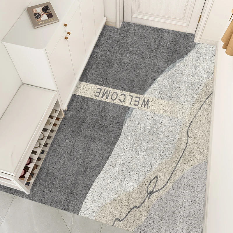 

Custom Entrance Door Mats Home Kitchen Mat Hallway Bathroom Mat Non-slip PVC Door Mat Carpet Can Be Cut Nordic Style Mats Carpet