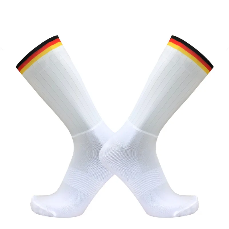 Rutschfeste Silikon-Sommer-Aero-Socken Whiteline Radsocken Herren Fahrrad Sport Laufsocken Calcetines Ciclismo