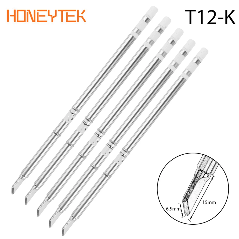 5 pcs Electronic Tools Soldering Iron T12-K 220v 70W 5C Soldering Iron Tips T12 Soldering Tip Solder Tip Station T12-KU