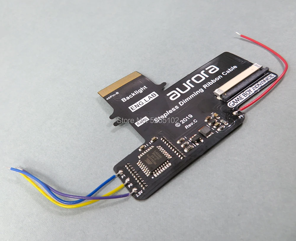 1 個 GBA 40pin 32pin 液晶ケーブルバックライトキットモデル画面プリーツアダプタケーブルゲームコンソール無段階調光プラット