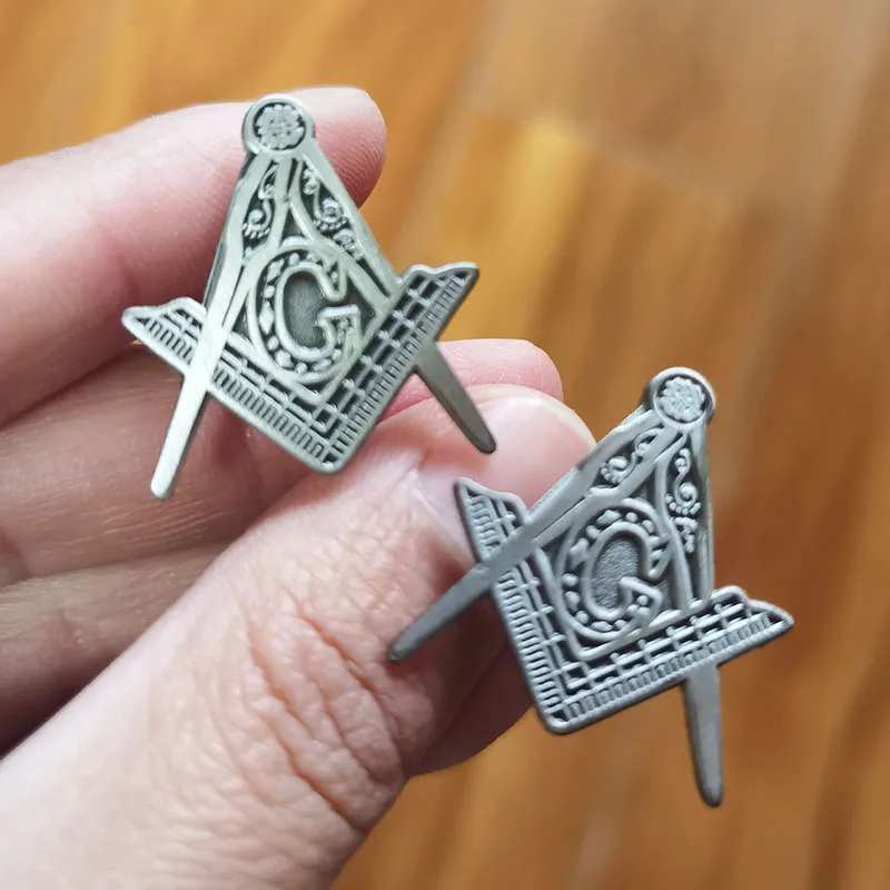 الماسونية 2 درجة الماسونية الحرة مربع والبوصلة G أزرار أكمام الماسونية الموضة الكفة زر كم الكفة لينك لودج #1