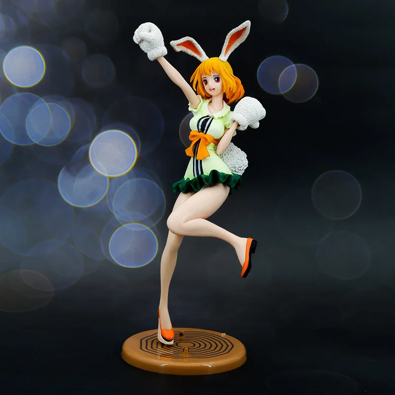 2020 New 24cm ONE PIECE Carrot Kyarotto Moon Lion Mink FamilyCute Rabbit Kinemon PVC Action Model Toy