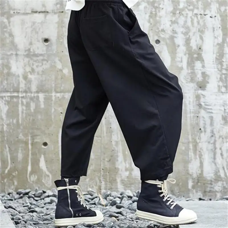 Men Straight Pants Spring And Autumn New Korean Youth Handsome Personality Asymmetric Design Casual Pants