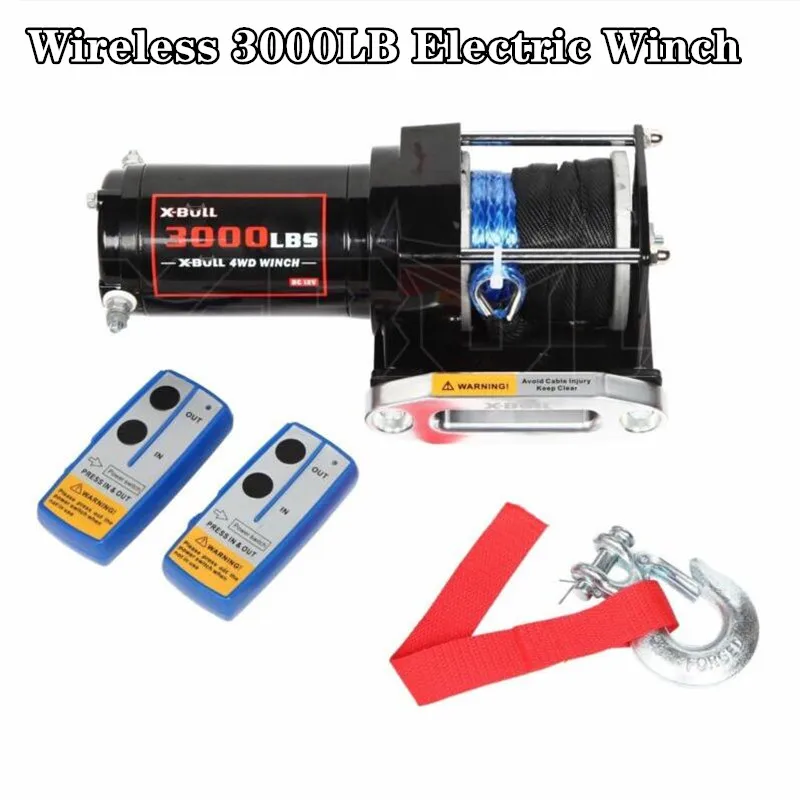

winch car 12V Wireless 3000LB / 1361KG Electric Winch Synthetic Rope ATV Electric Winch