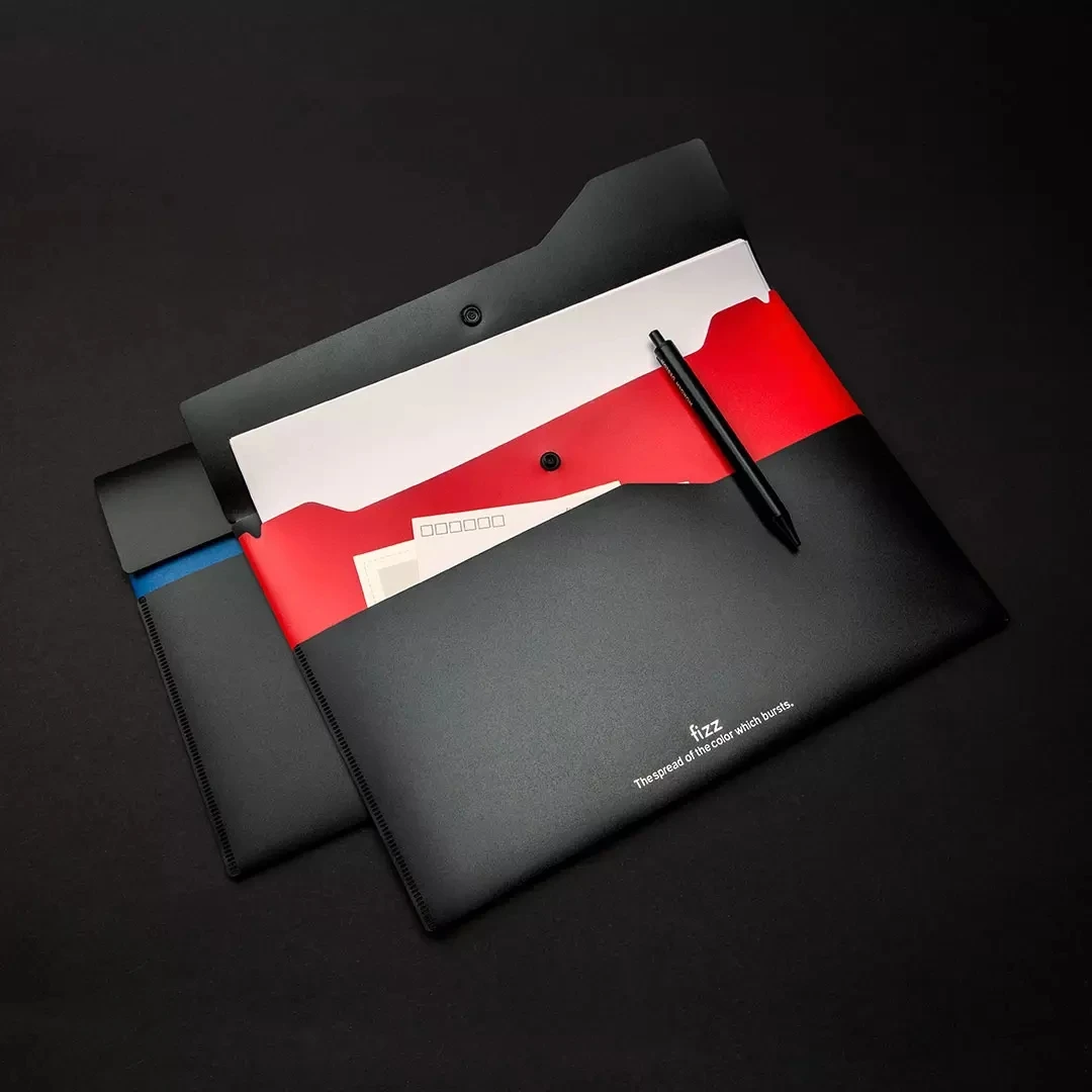 Fizz Waterdichte dubbellaagse A4-bestandsmap Hoge kwaliteit A4-bestand Documententas Pouch Bill Folder Holder Organizer 6PCS