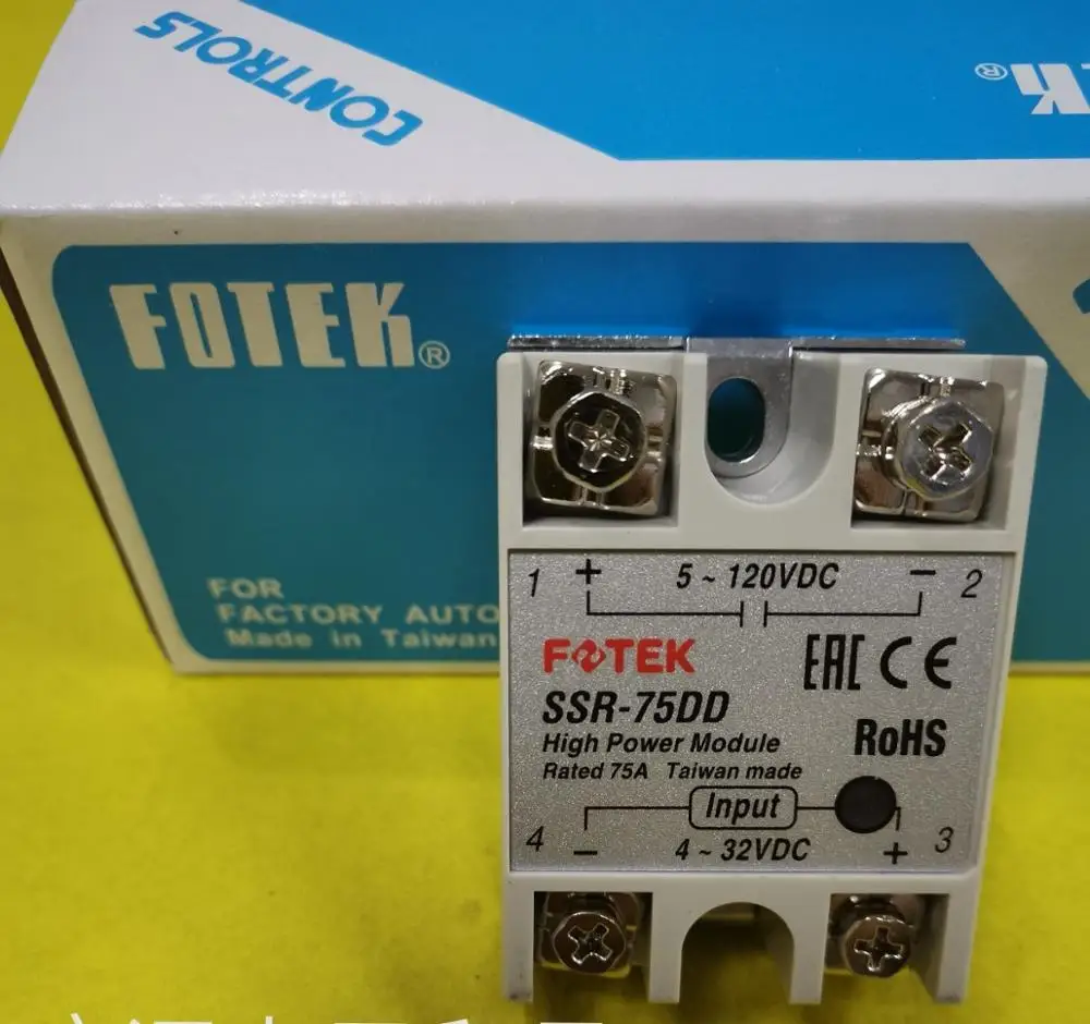 

SSR-75DD New original Taiwan FOTEK SCR module solid state relay