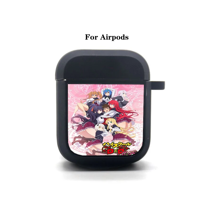 Funda protectora de silicona suave para auriculares DxD AirPods de Anime, bolsa protectora para Apple AirPods, con Bluetooth