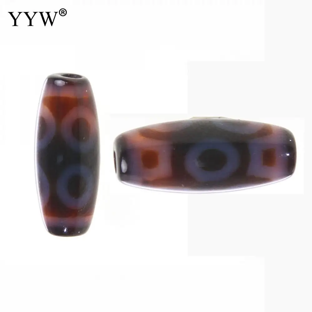 Natural Tibetan Agate Dzi Beads 8 Eyed 2 Eyed Oval Jewelry Making DIY Necklace Bracelet Tiger Teeth Nectar Tibetan Dzi Beads