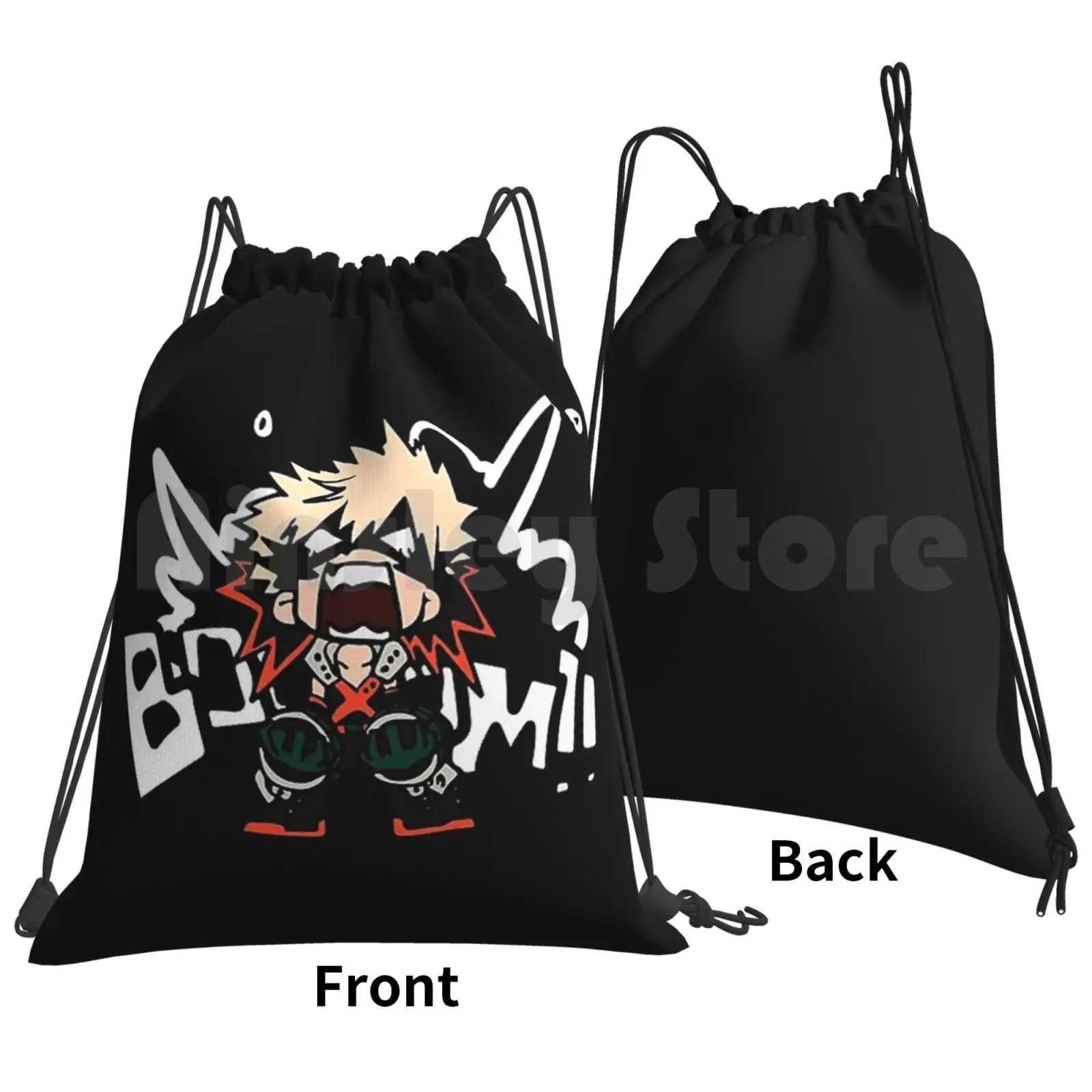 Boom!!! Backpack Drawstring Bags Gym Bag Waterproof Abang Boku No Hero Academia Bnha Mha Katsuki Bakugo Bakugo Bakugou