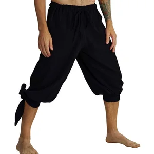 Piratenhose Hosen für Männer, mittelalterliche Renaissance, Viking -Cosplay, Bauernritter, Kostüms, Bloomer, Hosen 10 Hauptbauernverkleidungskleidung - №9