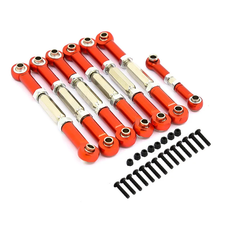 7pcs Aluminum Alloy Tie Rods for 1/10 TRXXAS SLASH 2WD DIY Accessories Full Servo Link for TRXXAS SLASH 2WD RC Car Upgrade Part