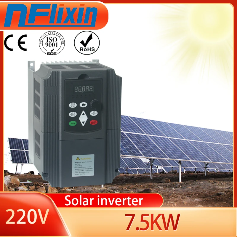 2.2KW VFD napelemes Inverter 3HP Egyenáram 200-400V bemeneti 1-phases 0-220V kimeneti Frekvencia átalakító vize Szivattyú vezető MTTP sebesség vezérlő