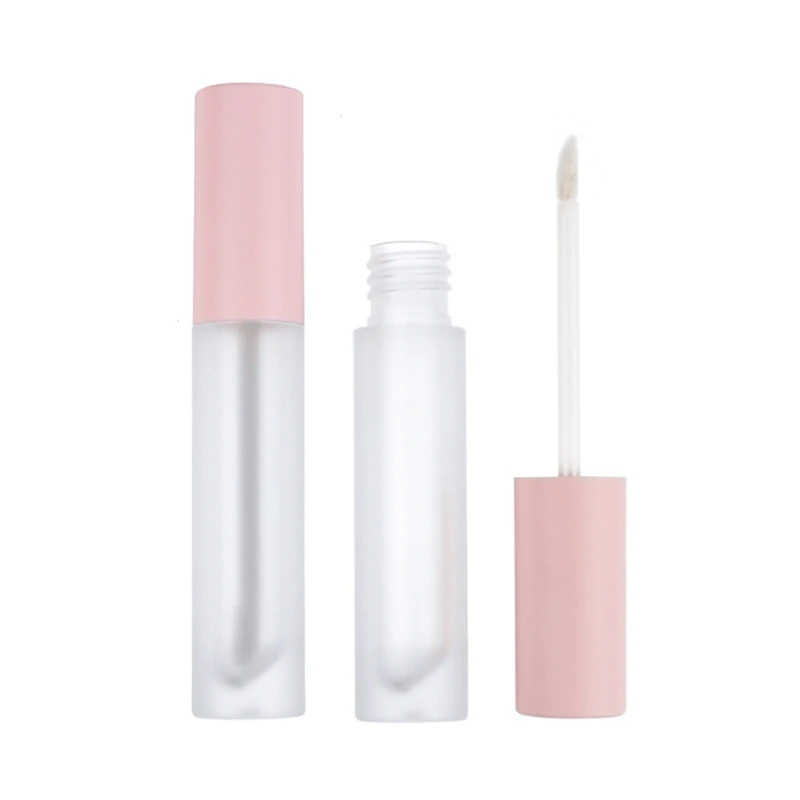 

500pcs/lot 5ML Empty tube DIY Pink Lip Gloss Containers Empty Frosted Lip glaze tube Mini Lip Gloss Split Bottle