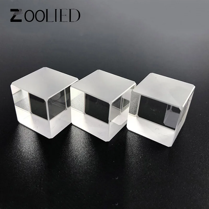 Cube Prism Beam Splitters k9 Prisma Dia10/15/20/25.4/25/30mm T:R 50:50@400-700nm Laser Cube Prism For Beam Free Shipping