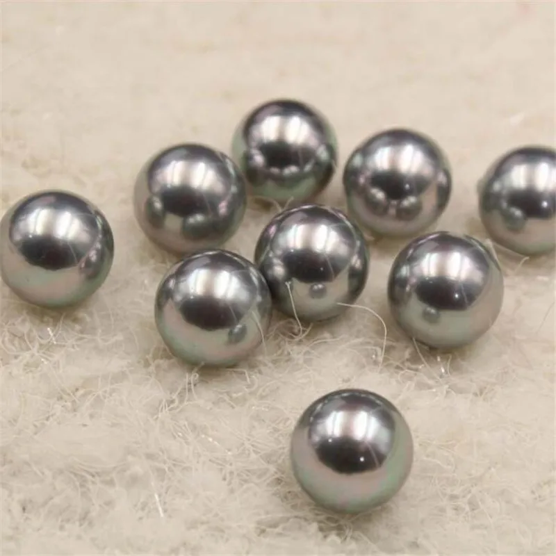 Real shell 4/6/8/10/12mm Natural Pearls White Purple Shell Round Loose Beads For Jewellery Making Diy Bracelet Necklace 15\