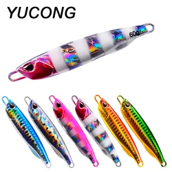 YUCONG 1Pcs Casting Jig Fishing Lure 10g-60g Trolling Metal Hard Bait Trout Jigging Isca Spoon Artificial Wobbler Swimbait Pesca
