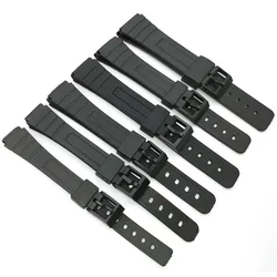 12mm 14mm 16mm 18mm 20mm 22mm Universal Resin Watch Strap Sport Black Plastic Pin Buckle Bracelet Band Accessories for Casio