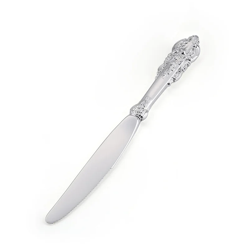 Cake Knife Dinner Knife Long Handle Shovel Royal Cake Server Long Handle Embossment Effect Pizza Dessert Dinnerware kitchen Tool