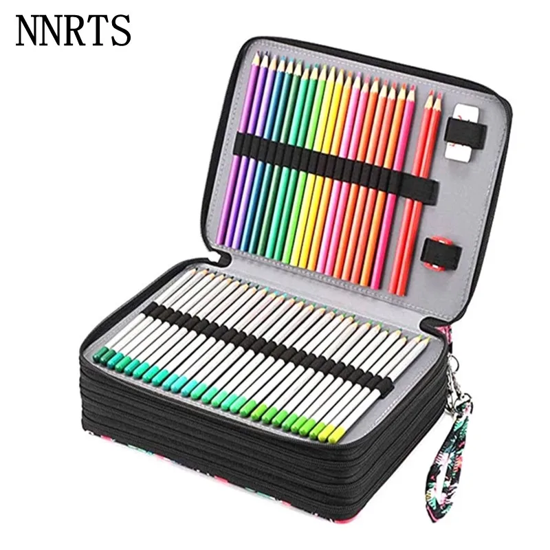 

Colorful Portable Pencil Case Holder 200 Slot Waterproof Large Capacity PU Leather Pencil Bag Box Student Gifts Art Supplies