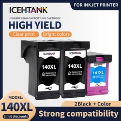 Icehtank Compatible 140 141 ink Cartridge For HP 140xl 140 141 141xl Photosmart C4583 C4283 C4483 hp c5283 D5363 D4263 Printer