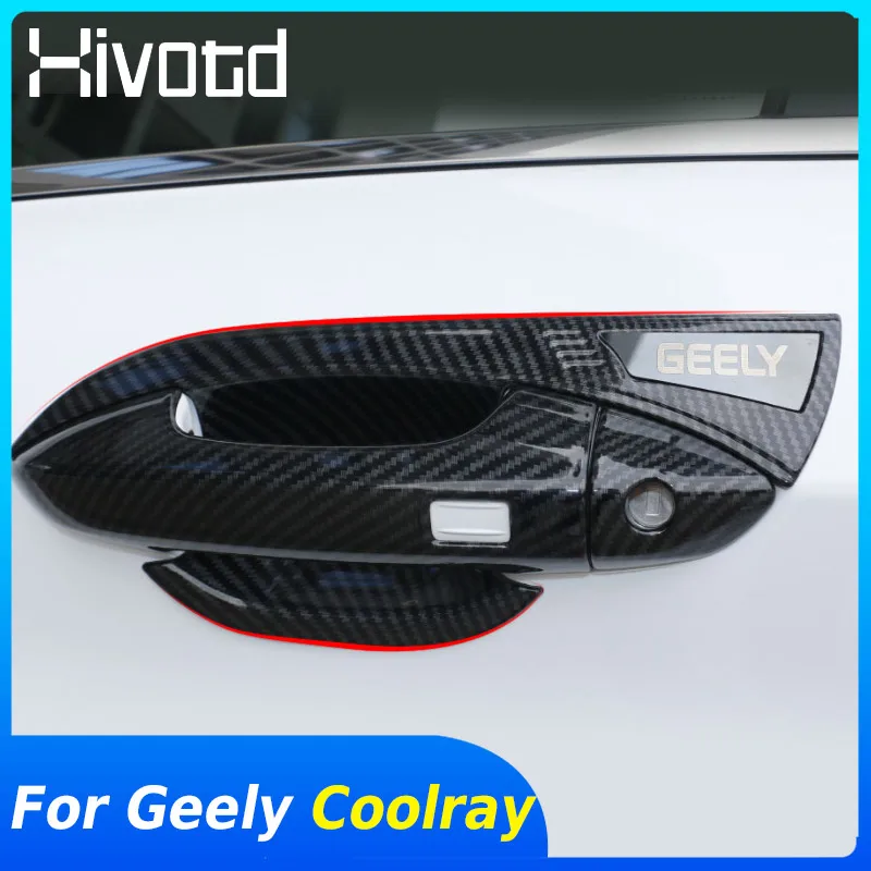 For Geely New Coolray SX11 BelGee X50 2024 Exterior Handle Car Door Handle Cover Door Handle Bowl Trim Sticker Accessories Parts