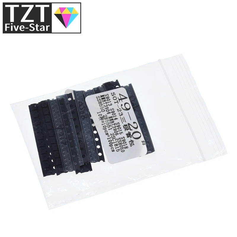 1/3 Stück S9013 S9014 S9015 S9018 MMBT3904 MMBT3906 SS8050 SS8550 2N5551 2SC1815 Insgesamt 10 Arten X10 Stück=100 Stück – Detail 2