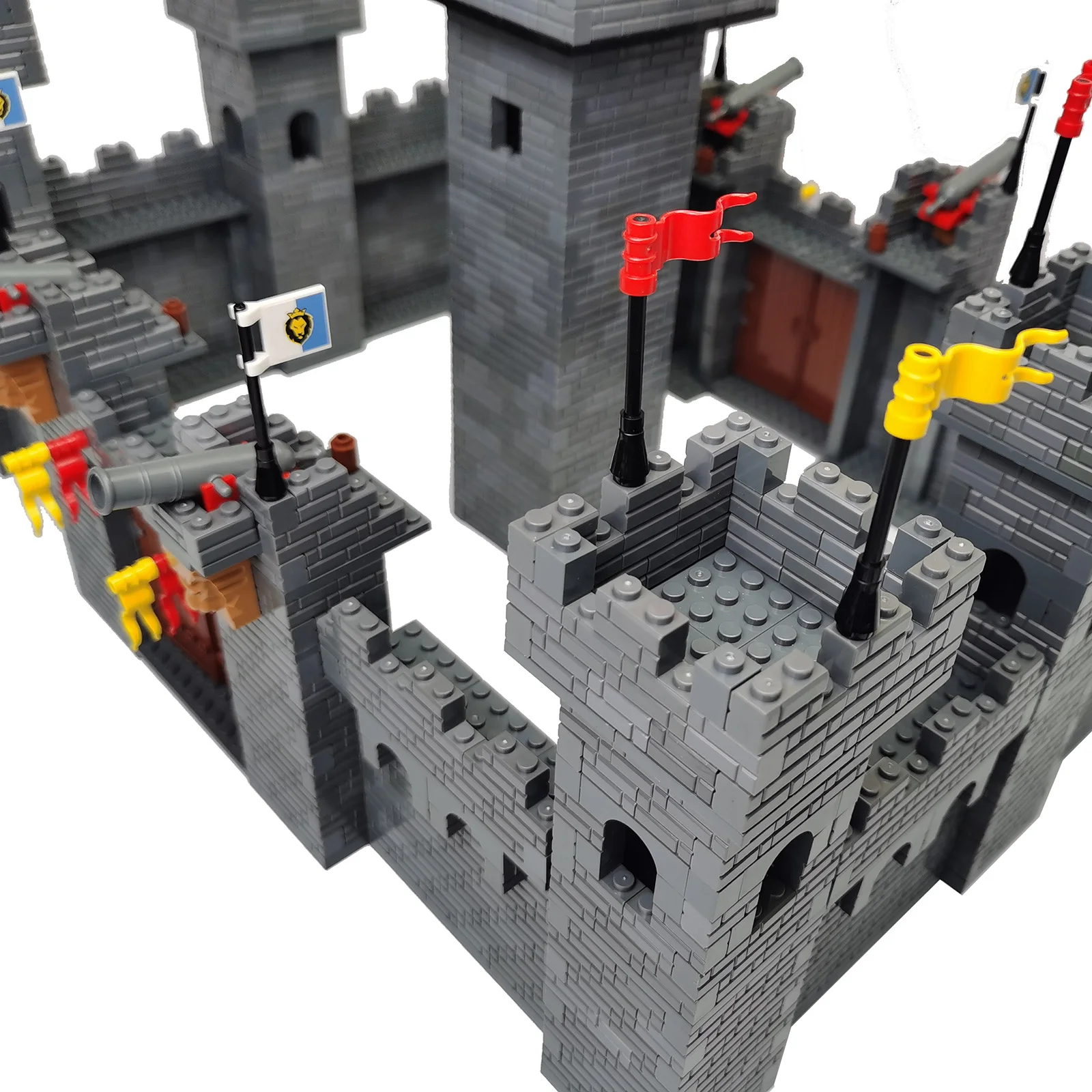 Gebäude Block DIY Festung Festung Hochburg Große Befestigten Burg bildungs Bricks Spielzeug Für Jungen Geschenk – Detail 7