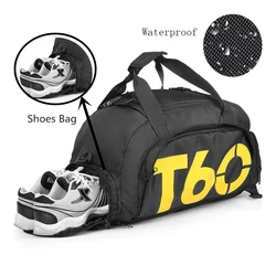 Bolsa de fin de semana deportiva impermeable con compartimento para zapatos, mochila de entrenamiento de Fitness, bolsas de gimnasio ultraligeras, bolsa de lona deportiva de Yoga al aire libre