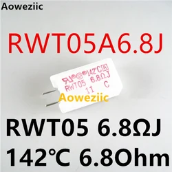 1 unidad RWT05A6.8J RWT05 6.8ΩJ 142 ℃ 5W 6.8Ohm ± 5% MEG05N6R8JB142 5EG 6.8ΩJ resistencia de cemento Vertical con protección de temperatura