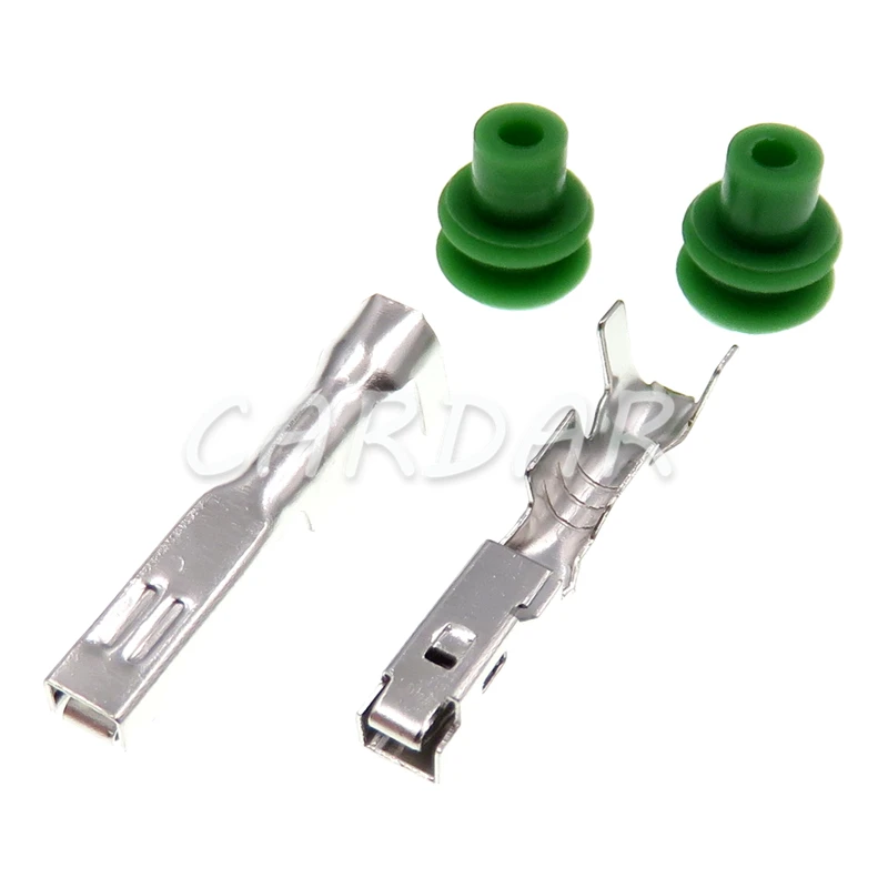 1 Set 2 Pin Green Automobile Sealed Connector Electrical Wire Cable Harness Waterproof Socket AC Assembly