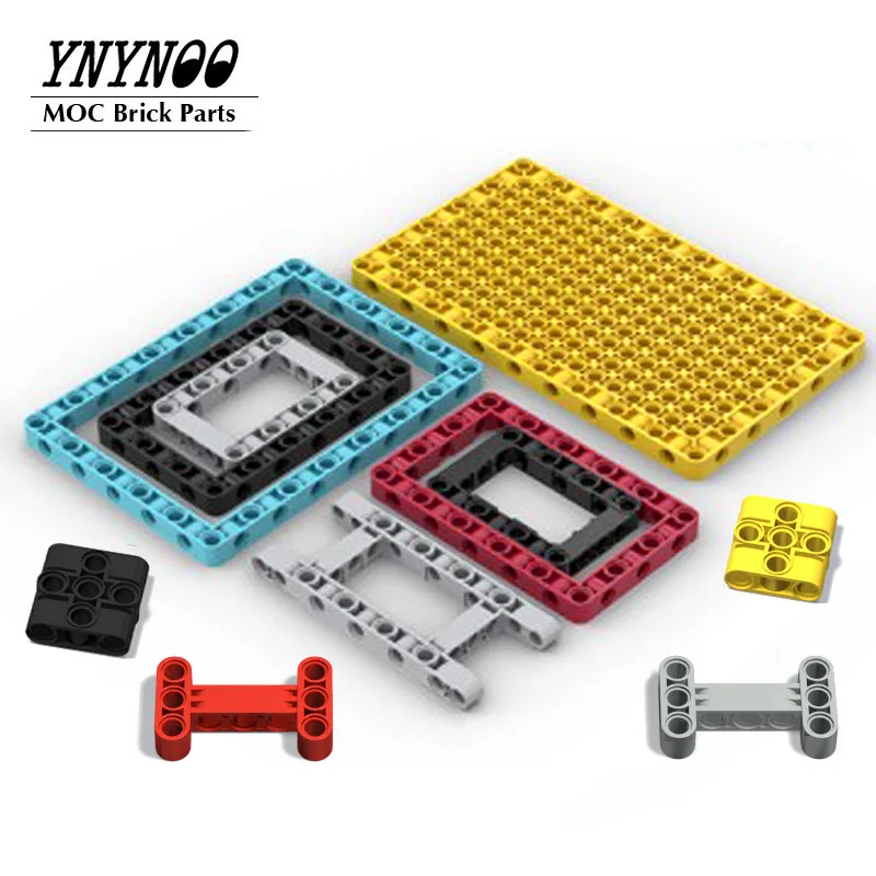 Técnico Square Hole Arms Building Block, Beam Frame, peças de tijolos, DIY Brinquedos, 64178, 64179, 39793, 39794, 39790, 39369, Fit para EV3 Robot