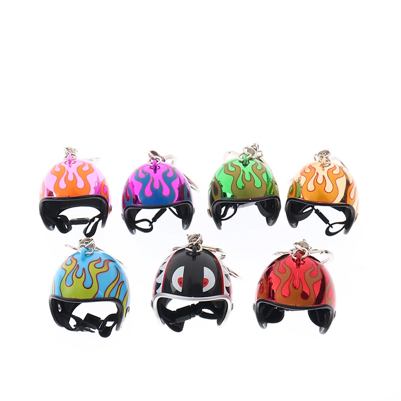 Motorcycle Helmet Keychain Keyring Chain Ring Pendant Car Interior Decoration