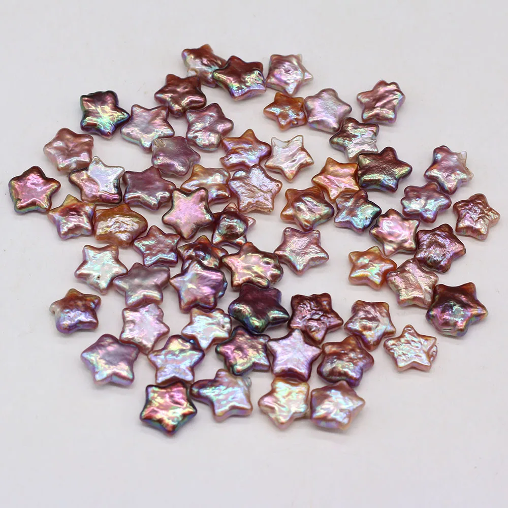 4 PCS 100% Real Natural Freshwater Pentagram Shape 12-13mm For Jewelry Making Necklace Bracelet Gift Accessories