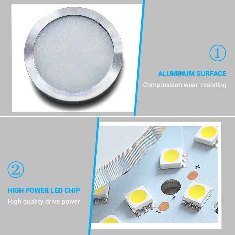 DC12V 3W 5W LED DownLight Under Cabinet Wardrobe Showcase Lamp with Wire 3M back glue or screw installation Kitchen Light