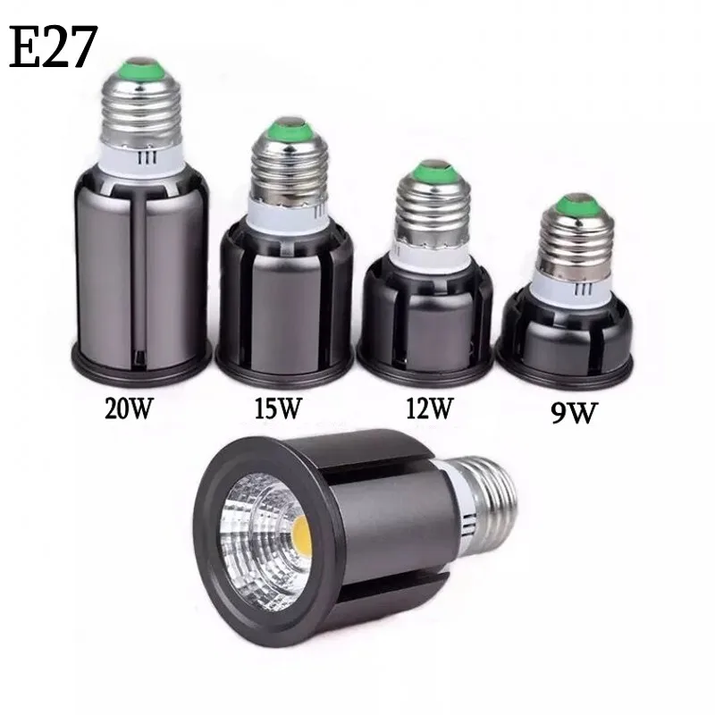 Lâmpada LED COB de alta luz, luz branca quente, Spotlight LED branco frio, GU10, GU5.3, E27, COB 9W, 12W, 15W, 20W, 25W, 85 V-265V